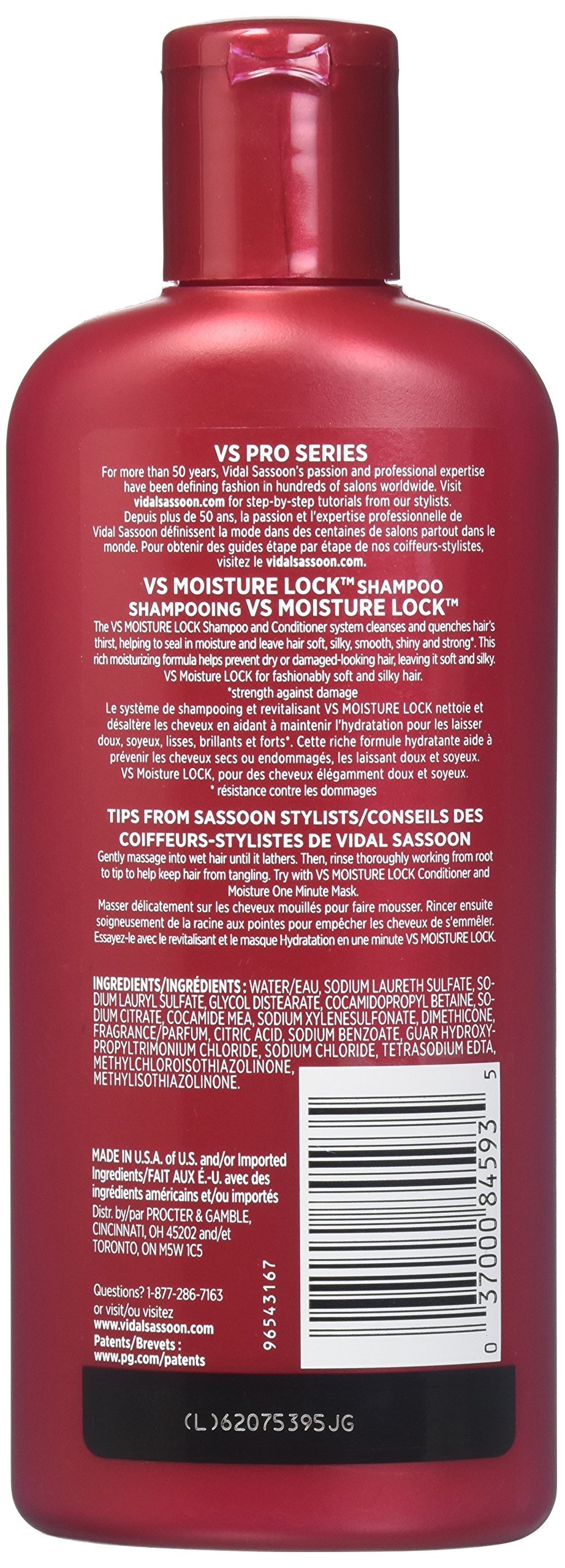 Amazon.com : Vidal Sassoon Pro Series Moisture Lock Shampoo 12